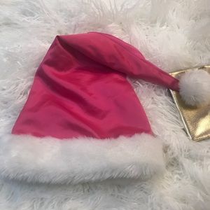 Victoria’s Secret pink satin Santa hat 🎅🏾